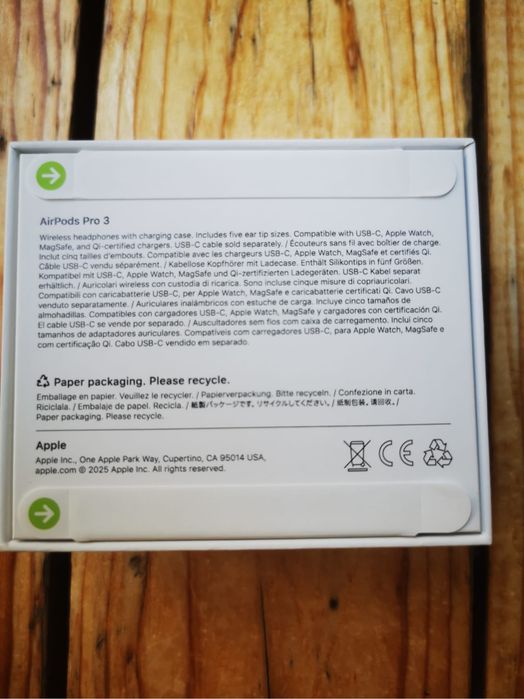 Casti in-ear Apple Airpods Pro 3, noi, originale, sigilate