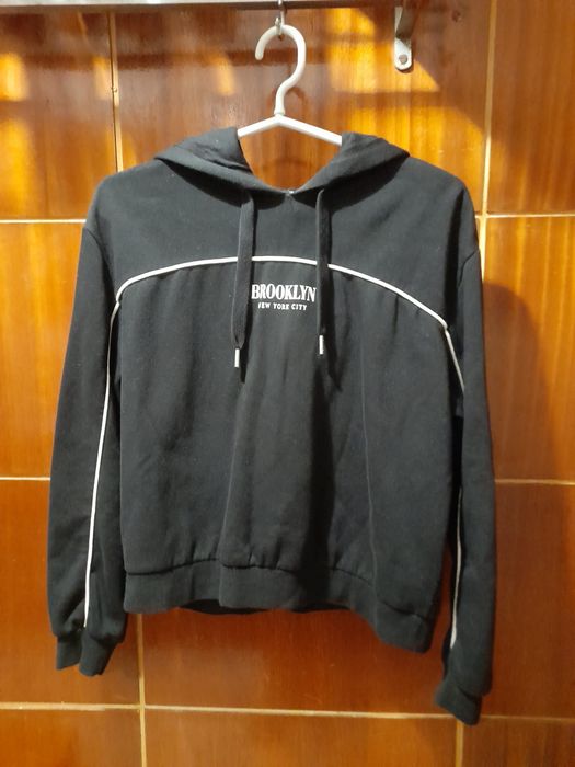 Дамско черно худи