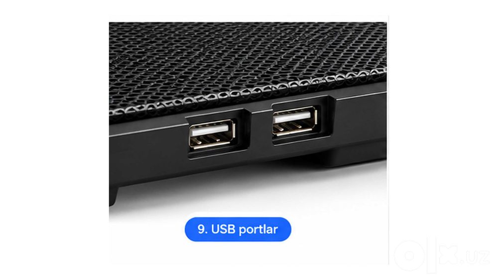N99 Notebook Cooling Pad — Noutbuk uchun 2 ventilyatorli sovutkich