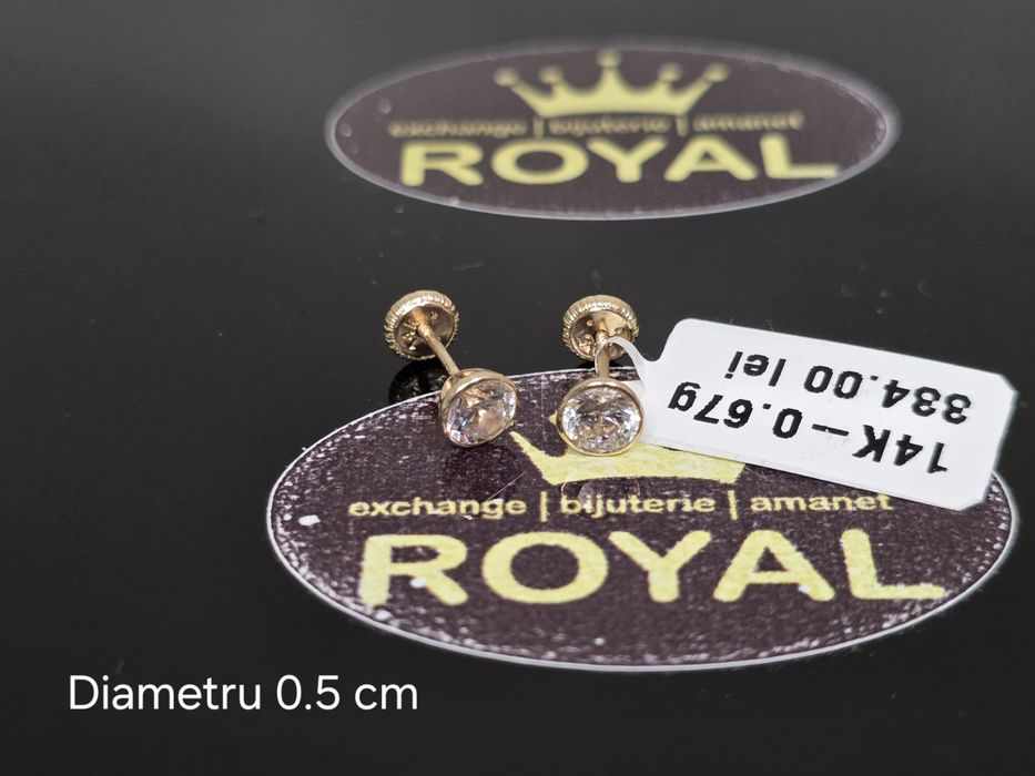Bijuteria Royal: Cercei aur 14k/0.67 gr