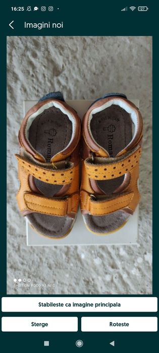 Sandale din piele naturala, masura 24