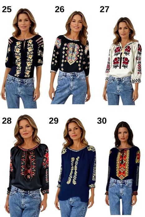 Bluze Traditionale de damă din Bumbac 100% - Colectie Noua 2026