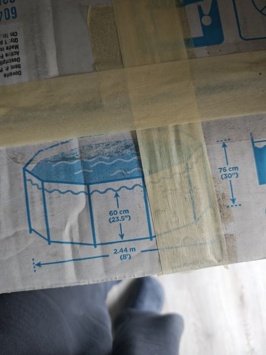 Басейн с метална рамка използван един сезон!