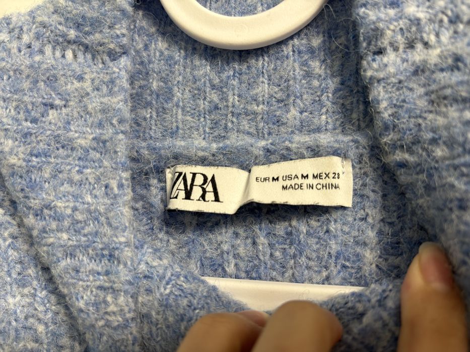 Zara туника/ плетена рокля - бебешко синьо