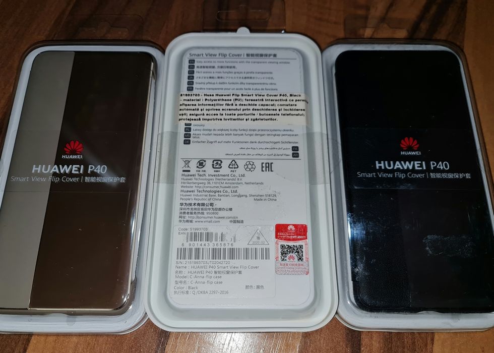 Husa flip smart activa originala Huawei P40 Smart View Flip Cover P40