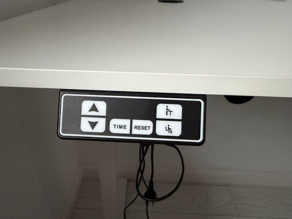 Birou electric reglabil 140x60x75 alb