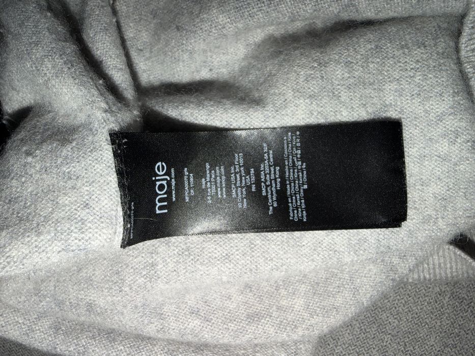 Cardigan Maje gray 100% cashmere S/M