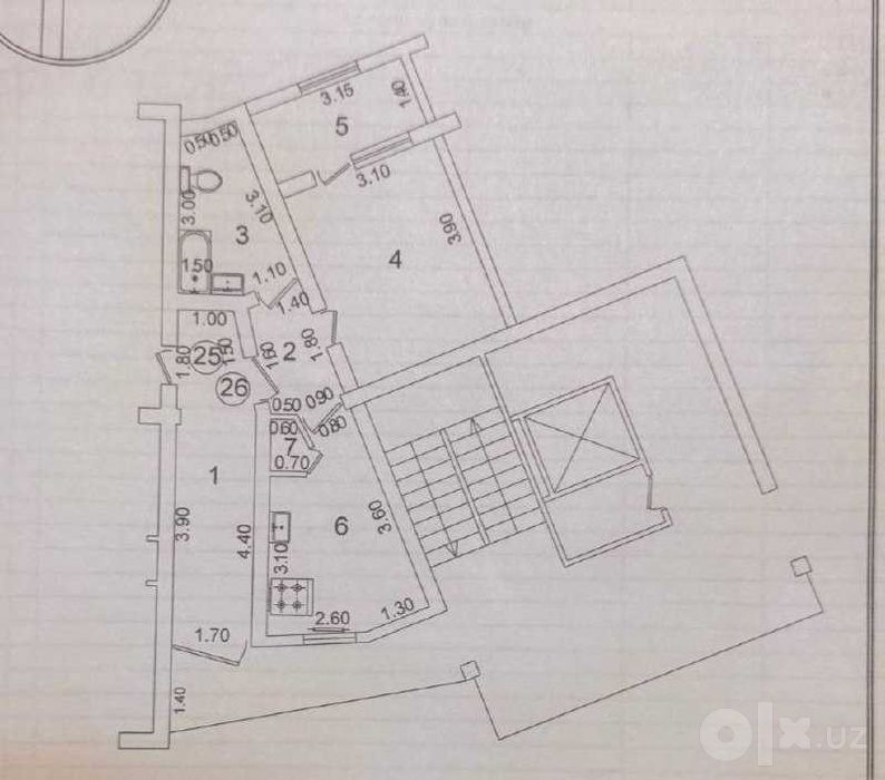 Квартира метро Ойбек 2/4/9 41 м2