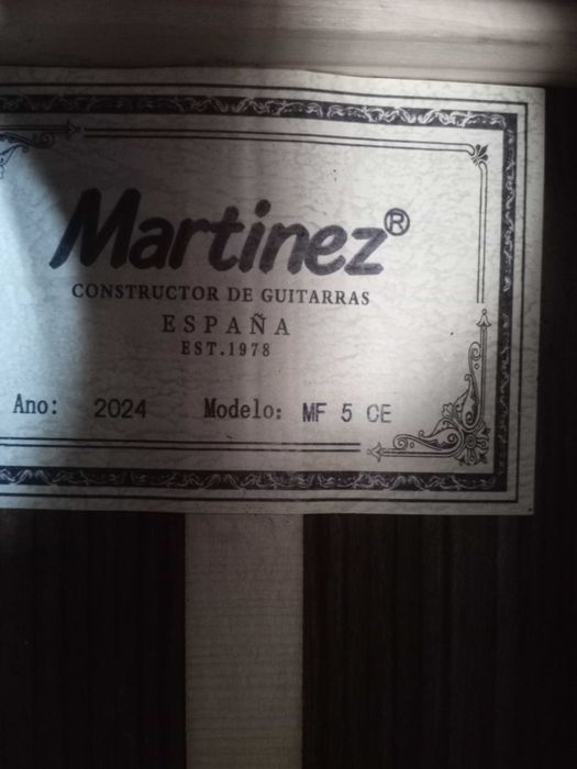 китара електро класика фламенка Martínez MF5CE