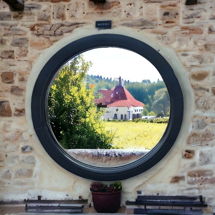 Fereastra arcada rotund/bolta disponibil pe stoc nuc/antracit