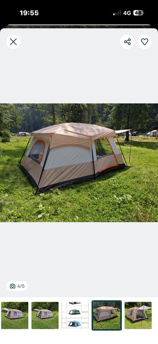 Cort camping 430x305x200- 2 compartimente