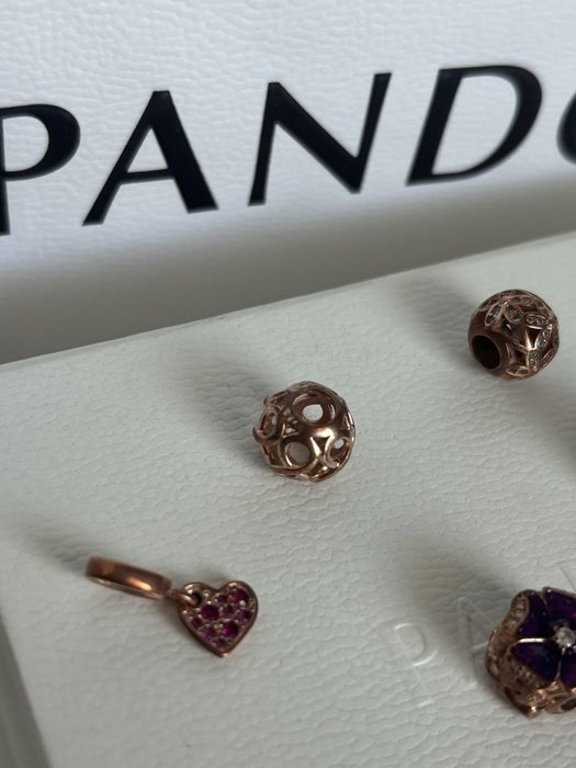 Намалени нови висококачествени талисмани розово сребро тип Pandora