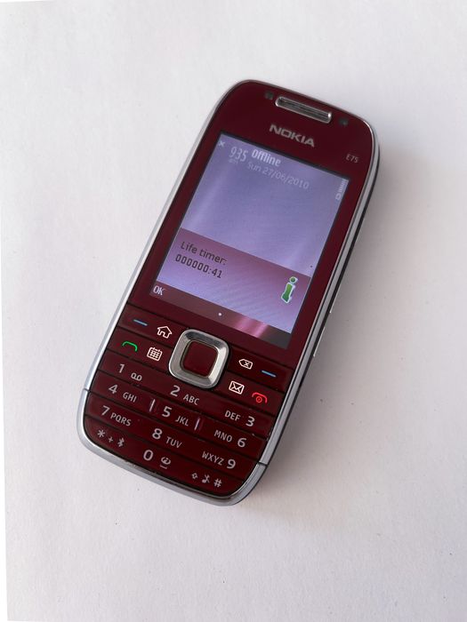 RAR! Nokia E75 Red 41min Lifetimer Stare excelenta colectie