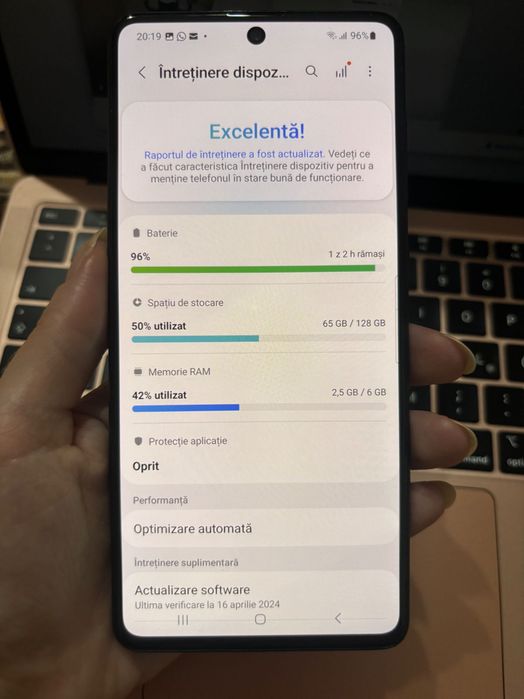 Telefon Samsung Galaxy A71 Dual SIM, 128GB spatiu stocare, 6GB RAM, Navy