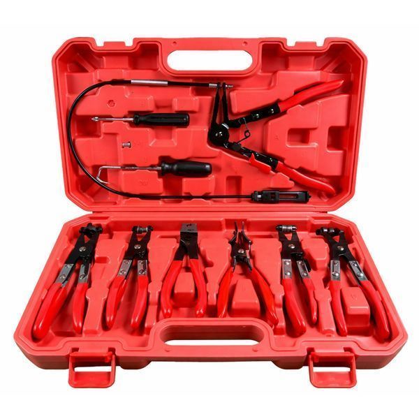 Комплект клещи за скоби водни съединения и маркучи, 9 бр. gebo tools