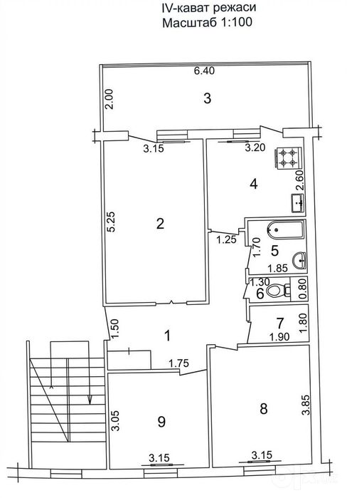 (Добрый) Карасу 3, 78 м², 3/4/5, в тихом зеленом дворе