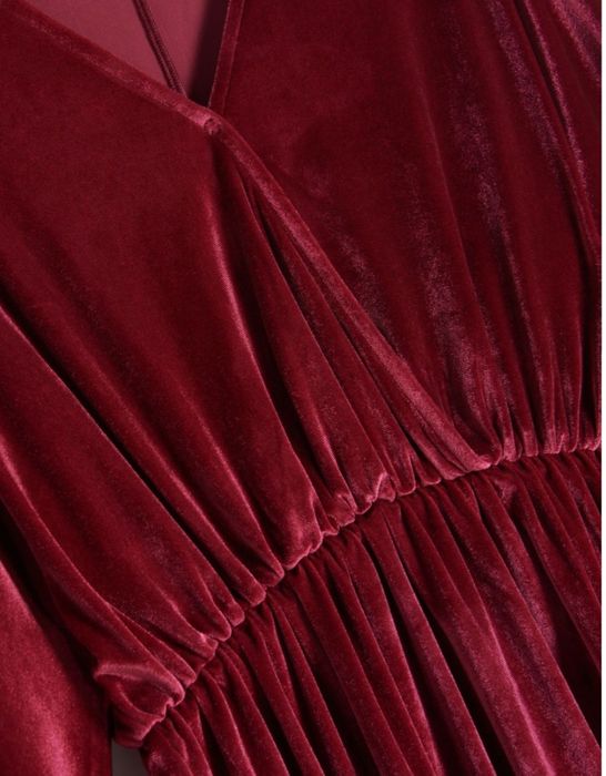 Rochie catifea burgundia