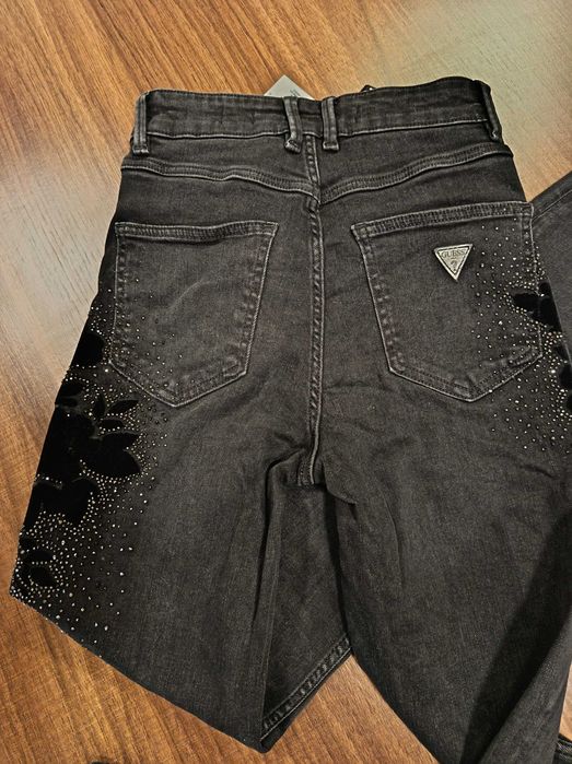 Оригинални дамски дънки Guess 1981 Skinny с кристали, размер 24