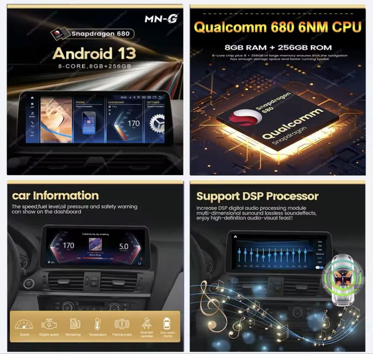 Navigatie Bmw X3/X4 Android Carplay  8GB 12.3 inch 2011-2018