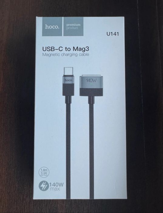 Cablu alimentare Apple MacBook USB-C cu Magsafe 3, 1.8M 140W