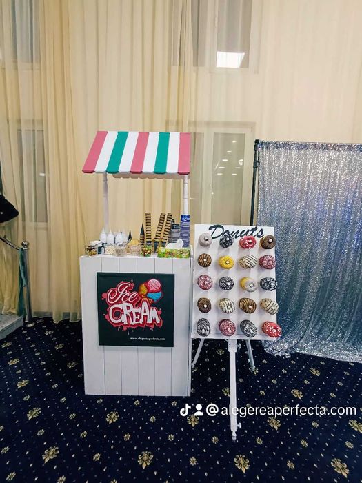 Bar din fructe si fantana de ciocolata , Inghetata la nunta ,