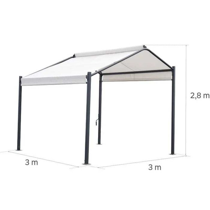Pavilion, otel/poliester, 300 x 300 cm, H 280 cm