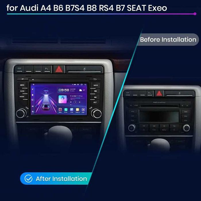 Navigatie Android Dedicata Audi A4 (2001 - 2008), 7Inch, BT, Carplay