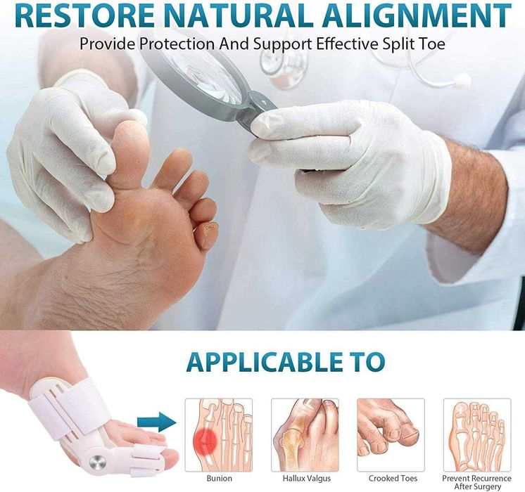 Set 2 Orteze corectoare Hallux Valgus si 1 expander pentru monturi