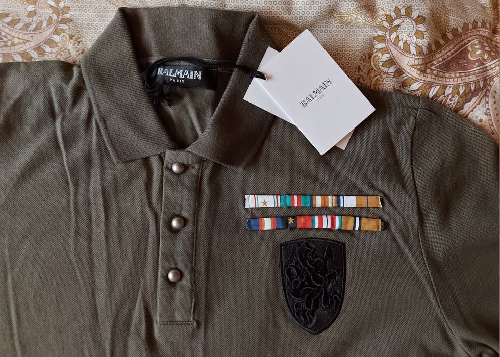 Tricouri BALMAIN t-shirt Army & Navy & Aviator oversize 4 nuante