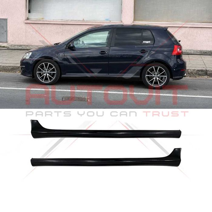 Тунинг прагове за VW Golf 5 2003-2009, добавка за прагове