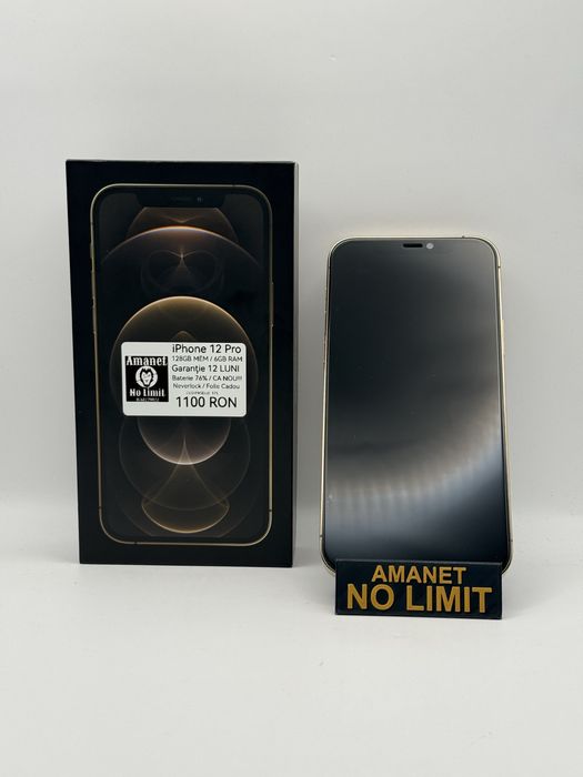 iPhone 12 Pro Gold 128GB CA NOU!!! Garantie 12 Luni , AMANET NO LIMIT.