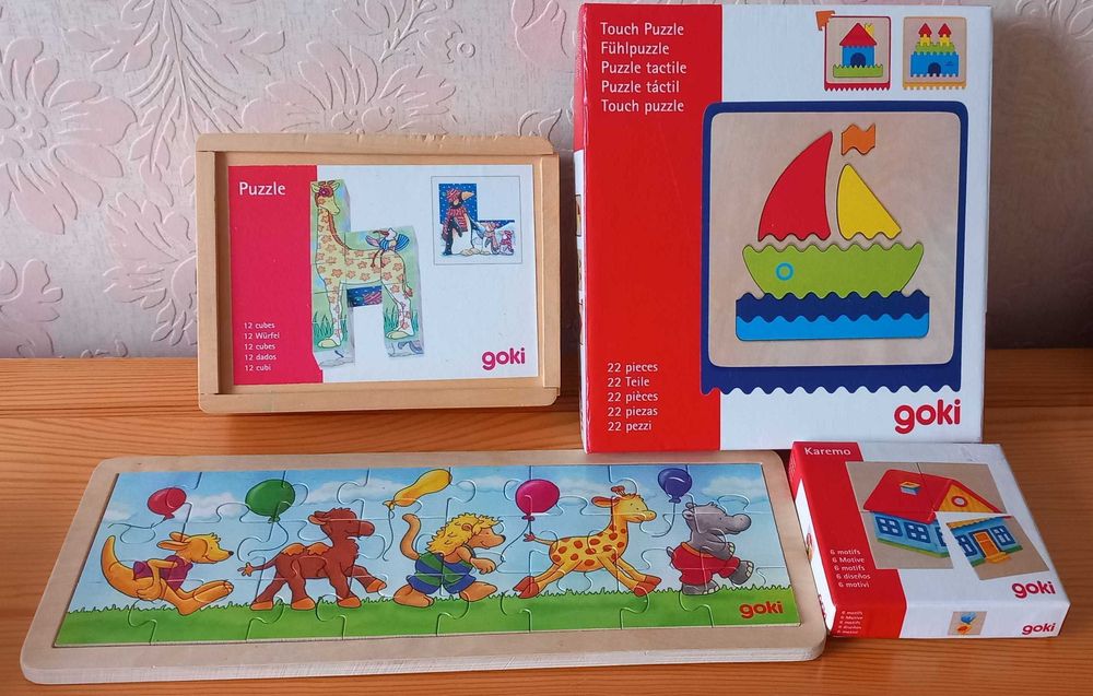 Дървени образователни играчки - пъзели, сортери