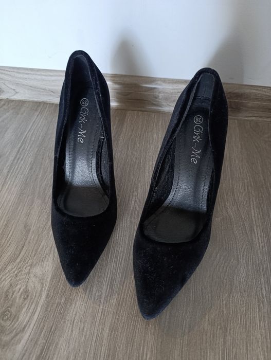 Велурени обувки на ток, номер 38