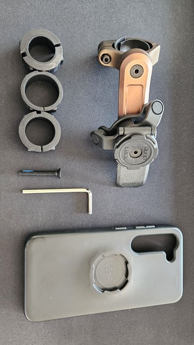 Quad Lock Handlebar Pro + amortizor + husa Samsung