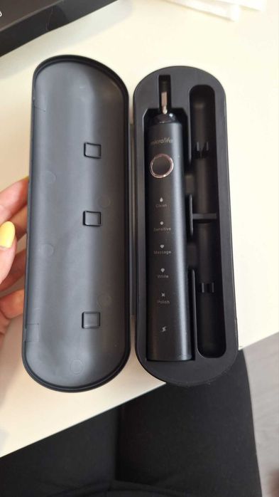 2бр Microlife Clean S3 и S5 Звукова електрическа четка за зъби черна