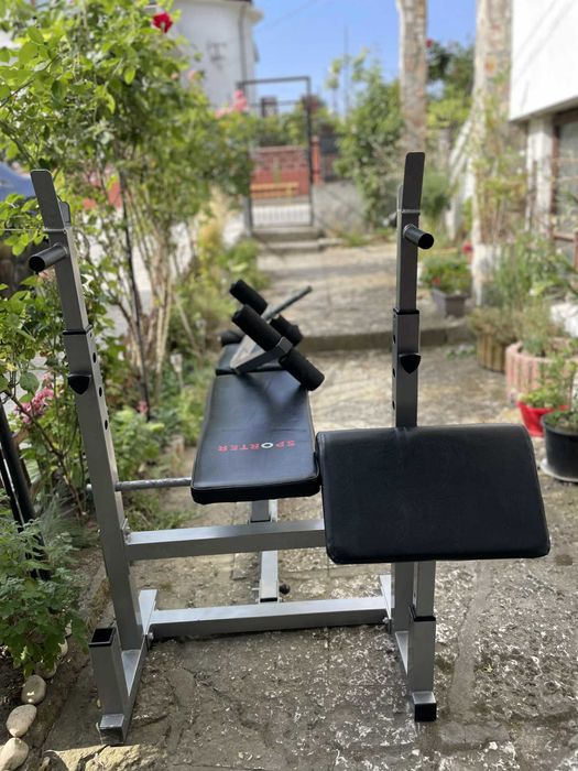 Фитнес мултифункционален уред. Лежанка, успоредка.