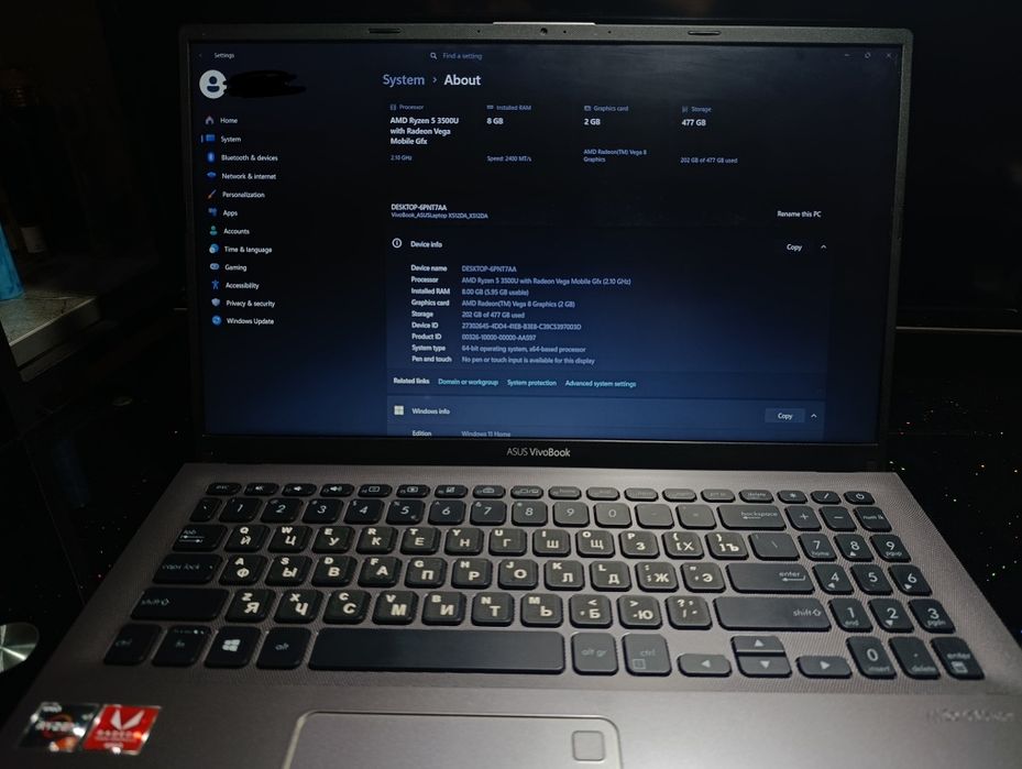 Asus vivobook 15