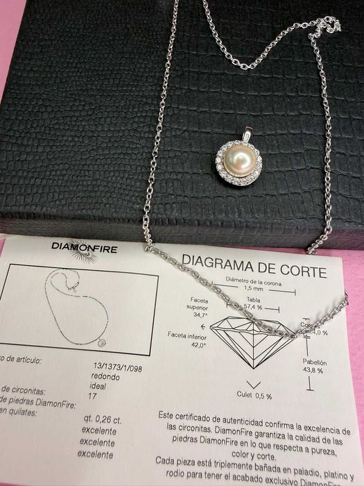 сребърно колие DiamonFire