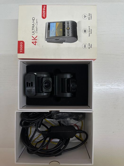 видеорегистратор VIOFO A129 Pro Duo 4K + задна камера + Hardwire kit
