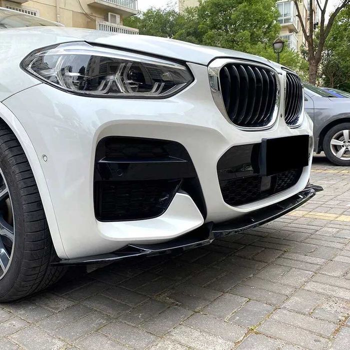 Prelungire Lip Bara Fata M BMW X3 X4 G01 G02 Maxton style,Negru Lucios