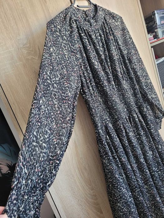 Rochie pepit maneca lunga