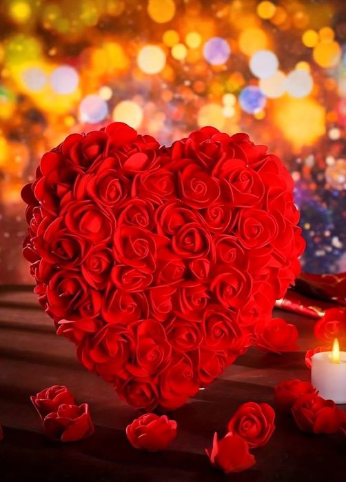 Сърце от рози в луксозна  кутия – романтичен подарък