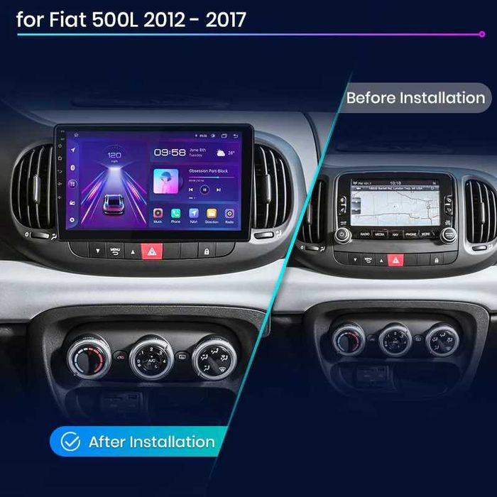 Navigatie Dedicata Fiat 500L (2012-2017), 10Inch, BT, WiFi, Carplay