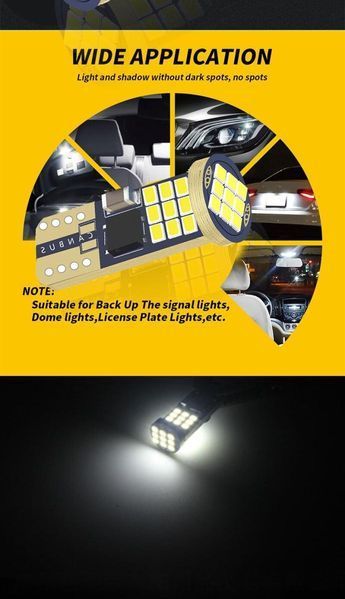 Лед крушки 2бр. за габарит T10-W5W 27led 4014smd-А-3342