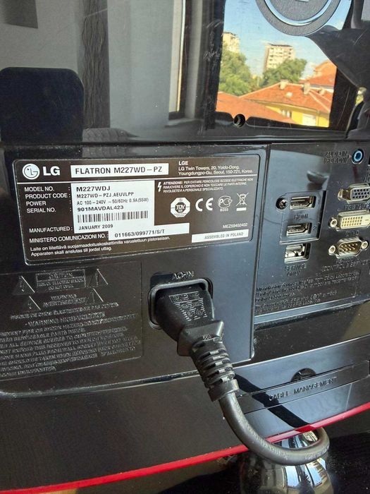 Монитор / Телевизор LG M227WD - PZ - 22 инча