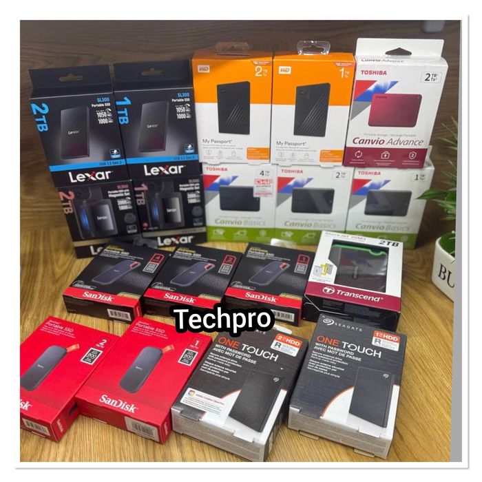 Transcend 1tb./2tb. Toshiba 1tb/2tb. Seagate 1tb/2tb. Lexar. Sandisk