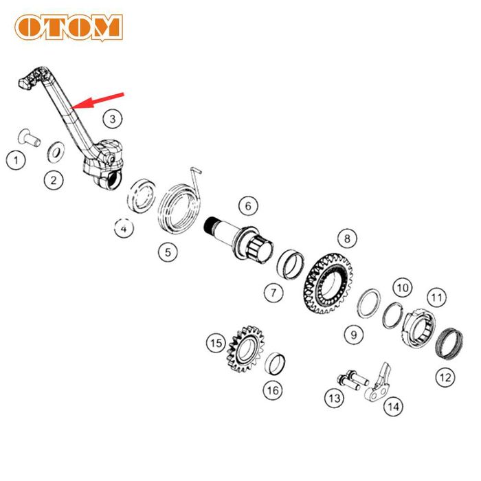 Манивела за KTM SX 85   03-17 SX 105  07-11   HUSQVARNA  TC 85 14-17