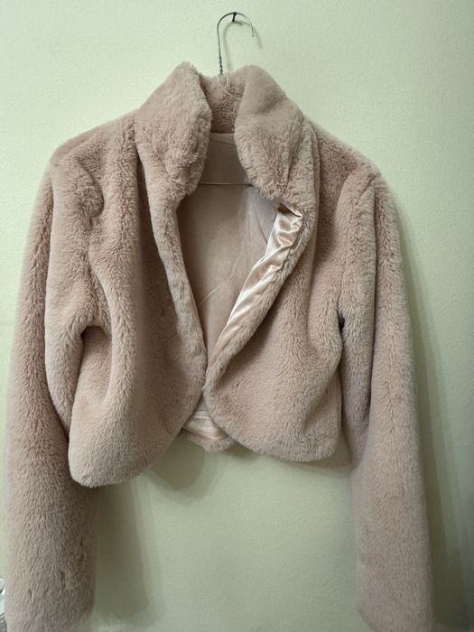 Пухено розово горнище за над рокля