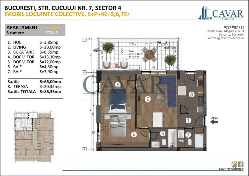 Apartment in Bucuresti - Vedere 3