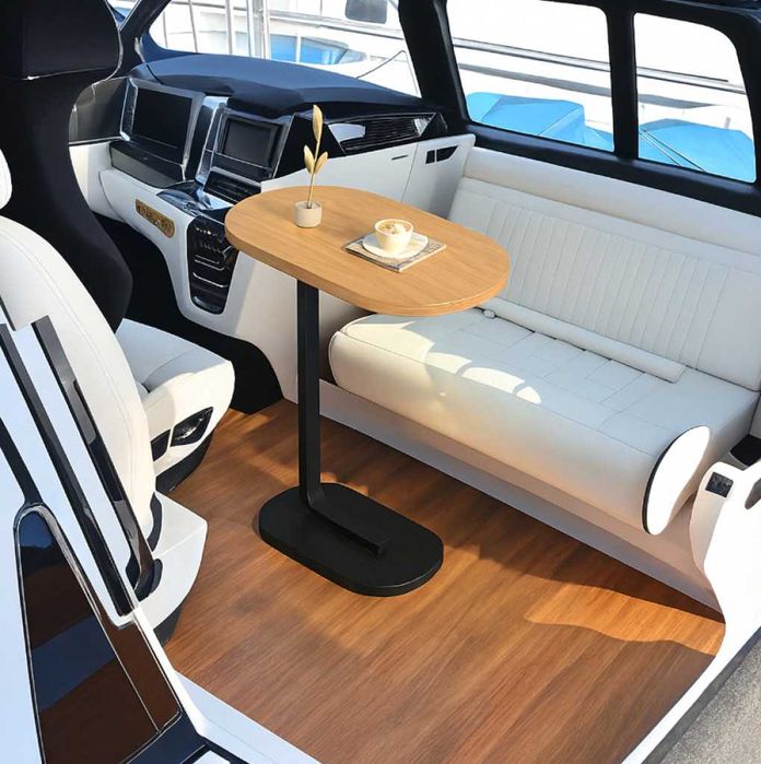 Многофункционална C-образна масичка за кафе, за хол и спалня